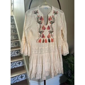 Boho Beach Eyelet Lace  Dress